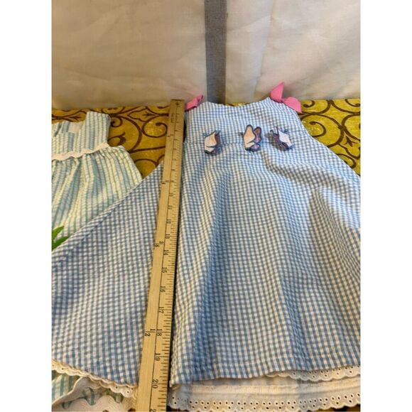 2 Summer dresses girls 3t Bonnie Jean/ Kid Crew Aqua and Blue - Picture 9 of 10